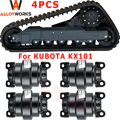 #ad 4PCS Track Roller Bottom Roller For KUBOTA KX101 Mini Excavator HEAVY DUTY $499.80