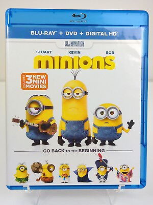 #ad MINIONS Blu ray DVD 2 Disc Set 2015 PG 1 Hr 31 Min $12.00