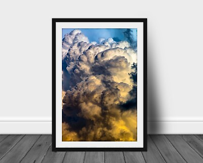 #ad Thunderstorm cloud photography print colorful sunset picture storm wall art $13.00