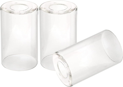 #ad Anmire 3 Pack Clear Glass Shade Cylinder Light Fixture Replacement Globe or Cov $49.70