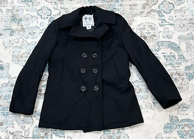 #ad United States Navy Women’s Peacoat Pea Coat Jacket Size 10 Regular $40.00