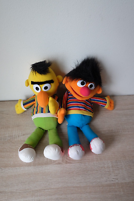 #ad VINTAGE 1986 Playskool Bert amp; Ernie 18quot; Hand Puppets Full Body Sesame Street Set $59.99