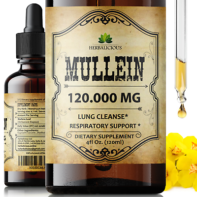 #ad Mullein Leaf 4oz Extract Promoting Lung Respiratory amp; Digestive Wellness $26.99