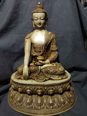 #ad Shakyamuni Buddha Resin Statue Tiebtan Buddhist Resin Statue Nepali Antiques $190.00