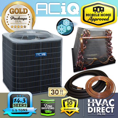 #ad 1.5 Ton 14.3 SEER2 ACiQ Mobile Home Air Conditioner Condenser Coil Line Set $2042.50