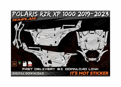#ad POLARIS RZR XP 1000 2019 2020 2021 2022 2023 Template 1 1 scale EPS PDF CDR $90.00