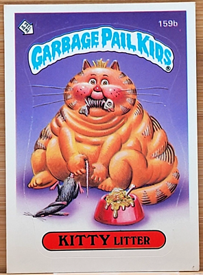 #ad 1986 TOPPS GARBAGE PAIL KIDS KITTY LITTER 159B PINK SPLOTCH ERROR $74.95