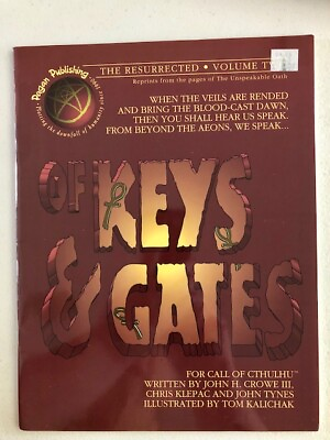 #ad Pagan Publishing Call of Cthulhu RPG Of Keys amp; Gates The Resurrected Volume Two $46.99