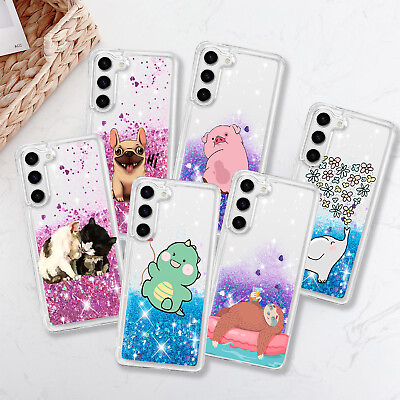 #ad Cute Animal Liquid Glitter Soft Case Cover For Samsung Galaxy S23 A15 A55 5G A05 $9.48