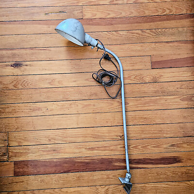 #ad Vintage Industrial Lamp. Fostoria Factory Lamp. Steampunk Desk Lamp. $97.00