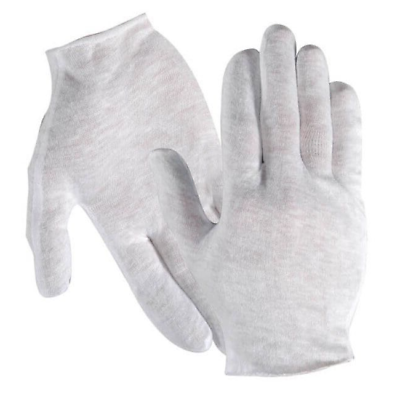 #ad #ad 12 PR 1 DOZ 100% COTTON LIGHTWEIGHT WHITE LISLE COIN JEWELRY INSPECTION GLOVES $6.59
