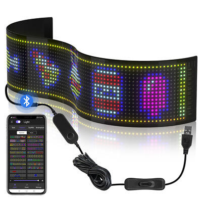 #ad LED Matrix Pixel Panel Bluetooth APP USB 5V Flexible Addressable RGB Graffiti $30.73