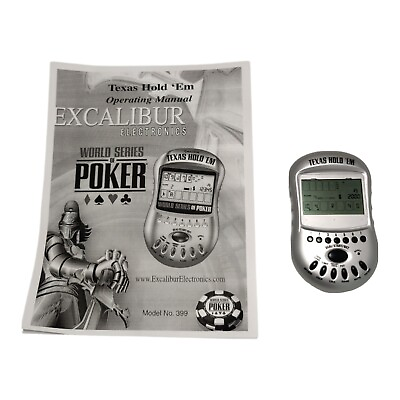 #ad Texas Hold #x27;Em World Series of Poker Handheld Excalibur Electronic Card Game 399 $9.16