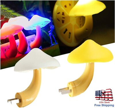 #ad Light Control Mushroom Night Light Sensor Wall Light LED Mini Mushroom Light USA $9.55