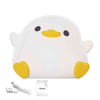 #ad Bedside Lamp Rechargeable Night Cute Cartoon Duck with Touch Sensor Table $18.47