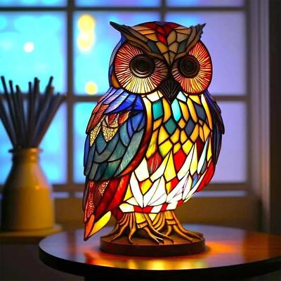 #ad #ad 3d Animal Table Lamp Series Stained Glass Stained Night Light Retro Desk Lamps $21.99