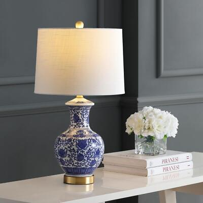 #ad JONATHAN Y Lamp Sets 25.25quot;H x14quot;W x14quot;D Ceramic Metal LED Blue White Set of 2 $177.20