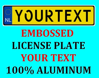 #ad Netherlands European Euro License Plate Number Plate Custom Text Customized EU $20.59