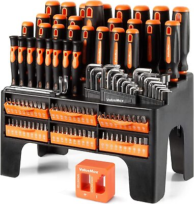#ad ValueMax 126PC Magnetic Screwdriver Set Magnetizer Demagnetizer DIY Tool Bit Kit $44.99