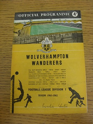 #ad 25 11 1961 Wolverhampton Wanderers v Arsenal Crease Fold Writing On Cover . GBP 3.99