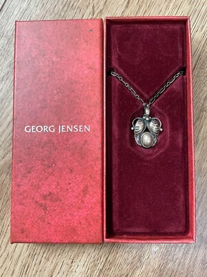 #ad Georg Jensen Pendant of the Year Necklace 1994 Denmark SV925 in BOX $140.00