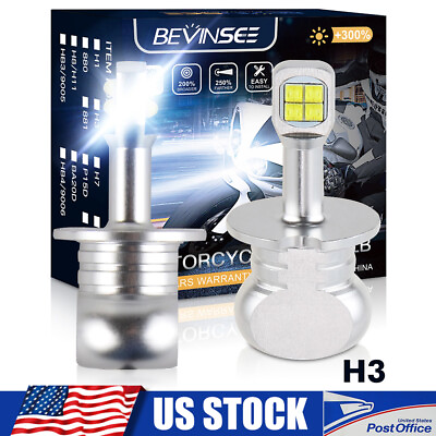 #ad Bevinsee LED Fog Lights White Foglight For BMW 740iL 750iL 1995 2001 2x H3 Bulbs $10.00