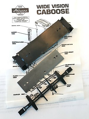 Athearn HO Wide Vision Caboose Parts Floor Weight amp; Underframe VALUE PACK NEW $13.99