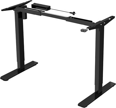 #ad DIY Adjustable Desk Frame Single Motor Electric Base Standing Desk Black $169.99