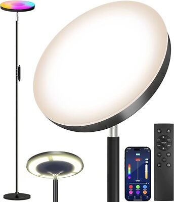 #ad Double Side Lighting Led Floor Lamp with Remote Smart App 36W 2600LM Bright $55.19