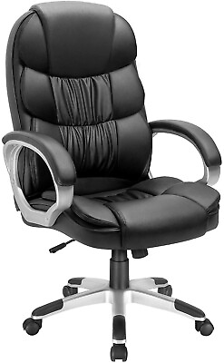 #ad Office Chair High Back Ergonomic Computer Desk Chair PU Leather Executive Chair $88.92