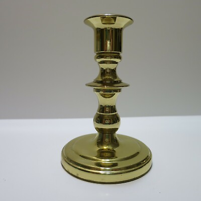 #ad BALDWIN BRASS 5quot; x 3.25quot; HIGH CANDLE STICK HOLDER FORGED IN AMERICA EUC $19.95