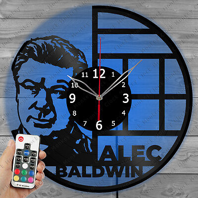 #ad LED Vinyl Clock Alec Baldwin Light Vinyl Record Wall Clock Decor Home 4210 $49.43