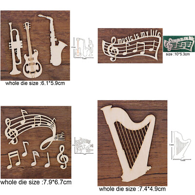 #ad Note Musical Instrument Metal Cutting Dies Scrapbooking Embossing Cards Stencils C $4.94