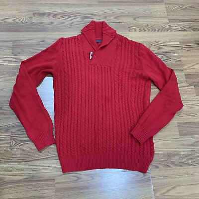 #ad Sean John Men#x27;s Turtle Neck Sweater Size Medium Color Red $16.56