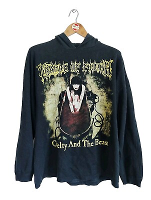 #ad Vintage Cradle of Filth quot;Cruelty and the Beastquot; 90#x27;s Hoodie Black Metal size XL $220.00