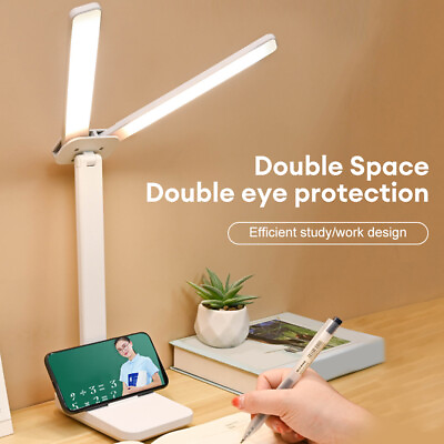 #ad Dimmable Foldable Touch LED Desk Lamp Eye caring Table Lamps With USB Charging GBP 11.88