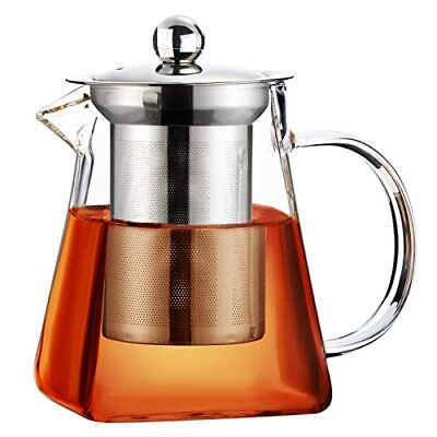 #ad PARACITY Glass Teapot Stovetop 18.6 OZ with Borosilicate Clear Tea Kettle $15.32