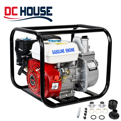 #ad 2quot; 6.5 HP 4 Stroke Gasoline Semi Trash Water Pump High Pressure Irrigation Pump $179.99