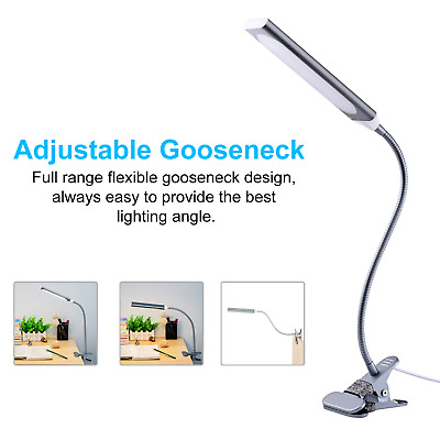 #ad 48 LED 5W Table Reading Book Lamp Flexible USB Charging Port Clip On Desk Light $15.99