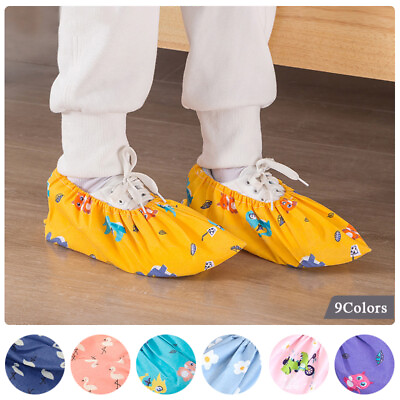#ad Kids Children Reusable Shoe Covers Non waterproof Indoor Dust Proof Feet Wrap $1.99