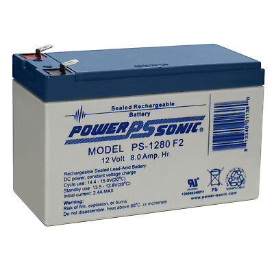 #ad Power Sonic 12V 8AH F2 SLA Replacement Battery for Sigmas SP12 7.5HR SP 12 7.5HR $27.99