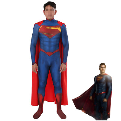 #ad Superman and Lois Cosplay Costume Clark Kent Jumpsuit Bodysuit For Kids Adult $70.89