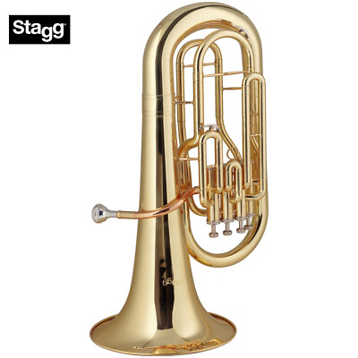 #ad Stagg WS EP245 Key of Bb 4 Piston Valve Clear Lacquer Euphonium with Case $1049.00