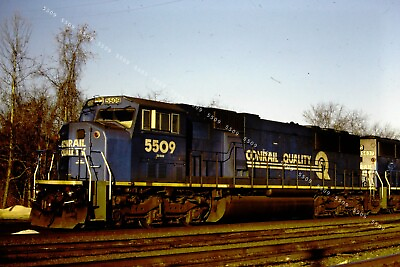 #ad CR Conrail SD60M #5509 Original locomotive slide at Abrams PA $3.89