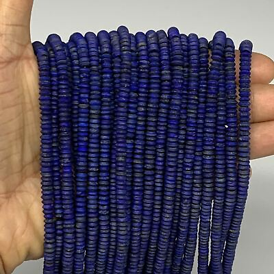 #ad 1 strand 2mmx5mm Small Size Natural Lapis Lazuli Beads Saucer Disc @Afghansita $15.00