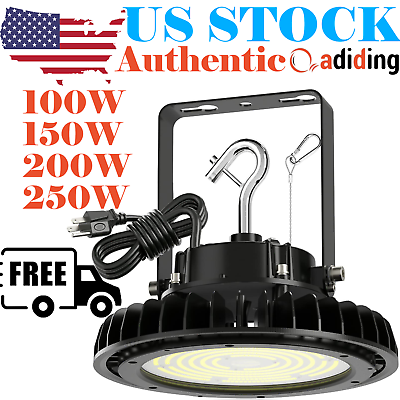 #ad Adiding 250W LED High Bay Light UFO Commercial Warehouse Garage Workshop 42500LM $97.49