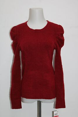 #ad INC WOMEN PUFF SLEEVE PULLOVER RED XSMALL $18.99