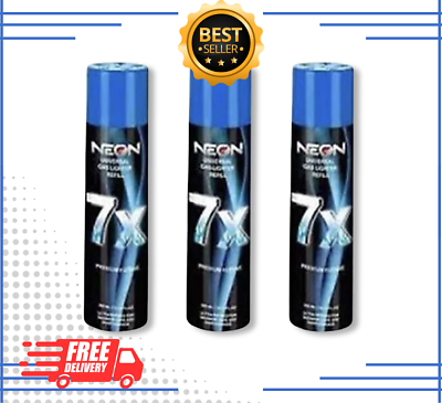 #ad 3 Can Neon 7X Refined Butane Lighter Gas Fuel Refill 300 mL 10.14 oZ Cartridge $14.75