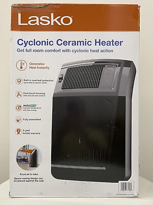 #ad Lasko CC24925 1500W Cyclonic Ceramic Console Electric Space Heater with Timer $32.99