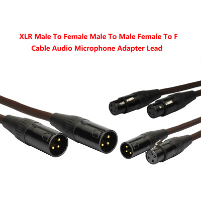 #ad XLR Male To Female Male To Male Female To F Cable Audio Microphone Adapter Lead $102.12